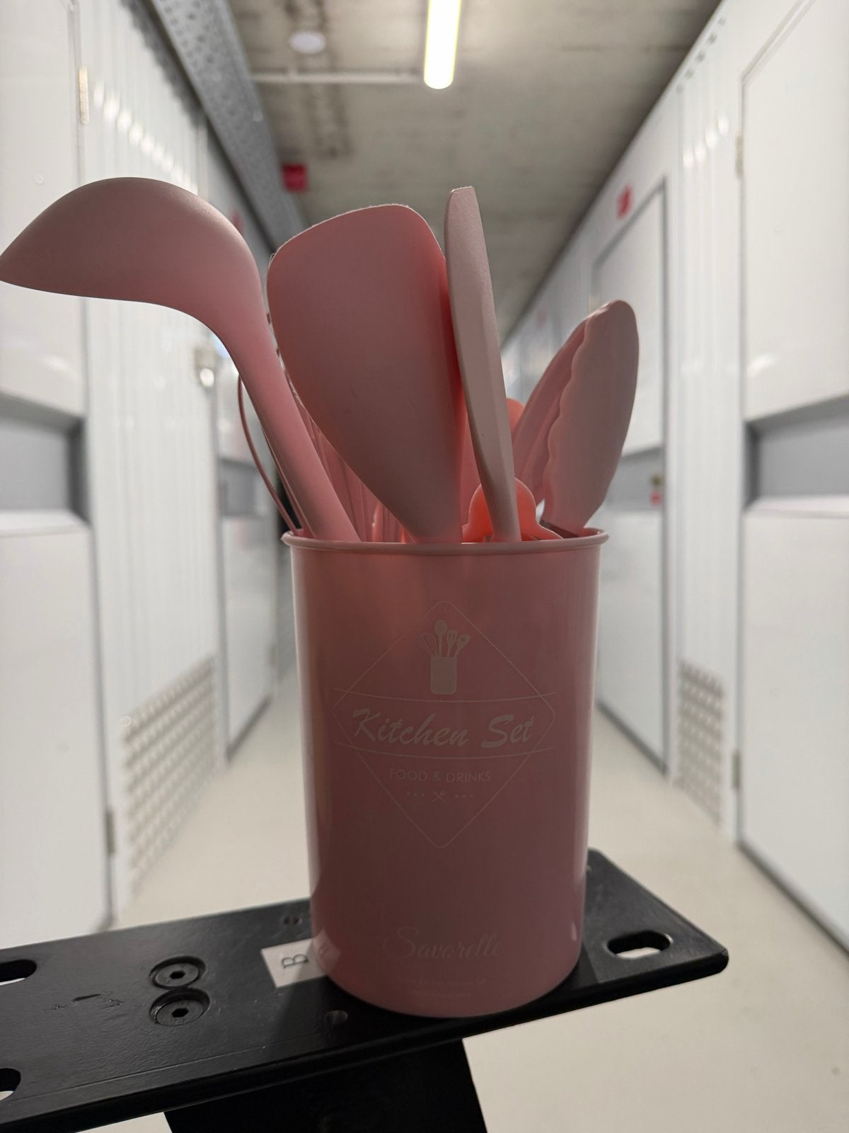 Roze Keukenspullen Set - Siliconen en Messenblok, Overige typen, Ophalen of Verzenden, Nieuw, Roze