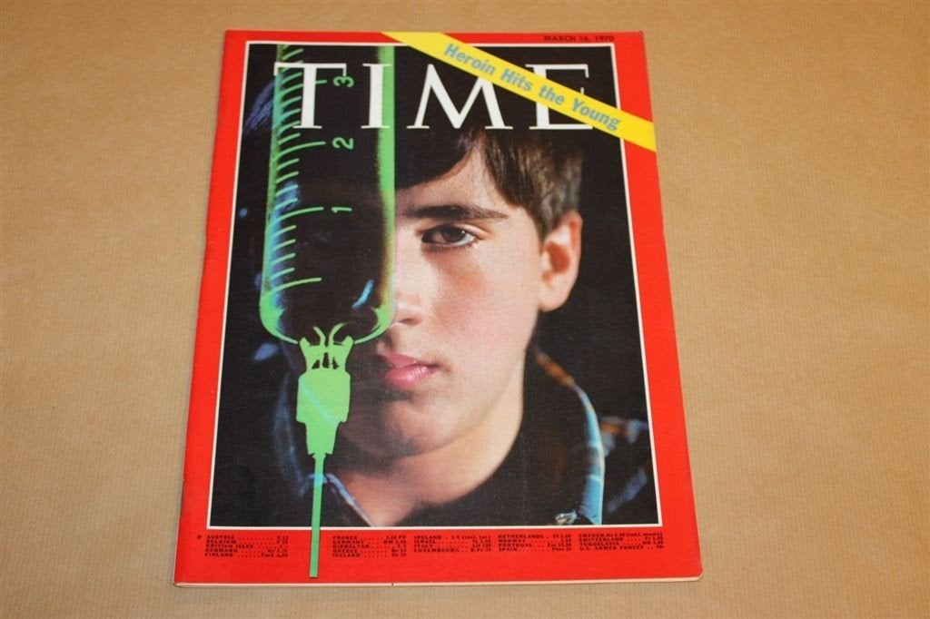 Time magazine - 1970 - Over heroïne gebruik jongeren, Ophalen of Verzenden, 1960 tot 1980, Knipsel(s)
