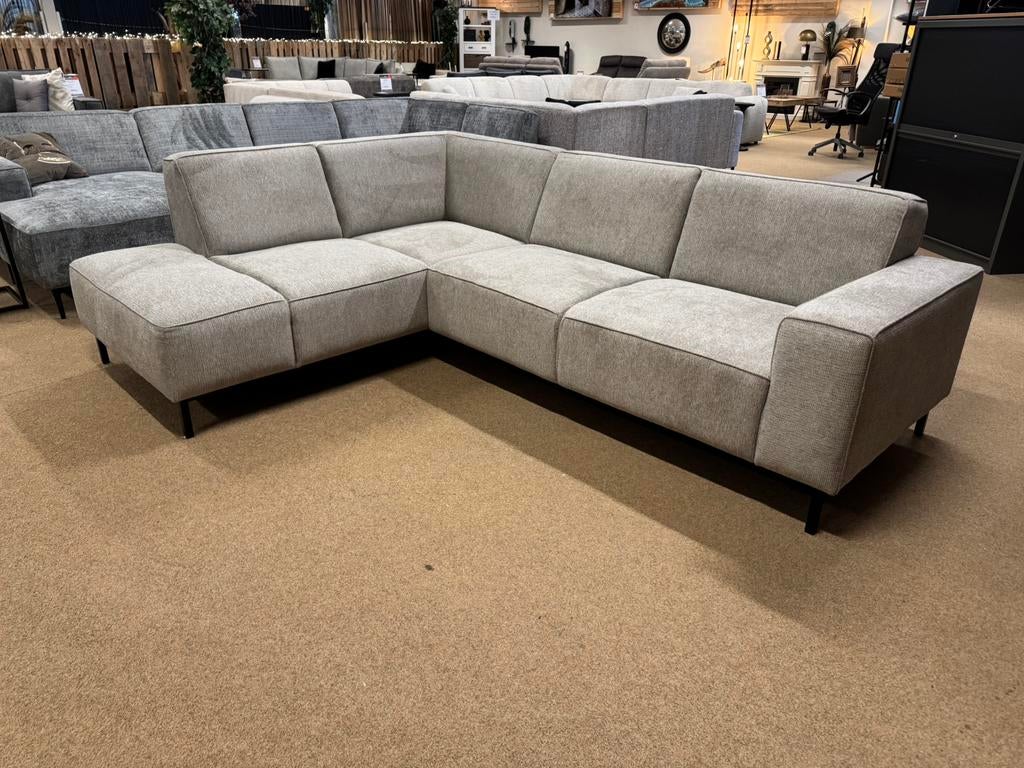 Hoekbank Rita 260x195 Beige Direct/Leverbaar/Enschede E-2222, Ophalen, 250 tot 300 cm, Hoekbank, Nieuw
