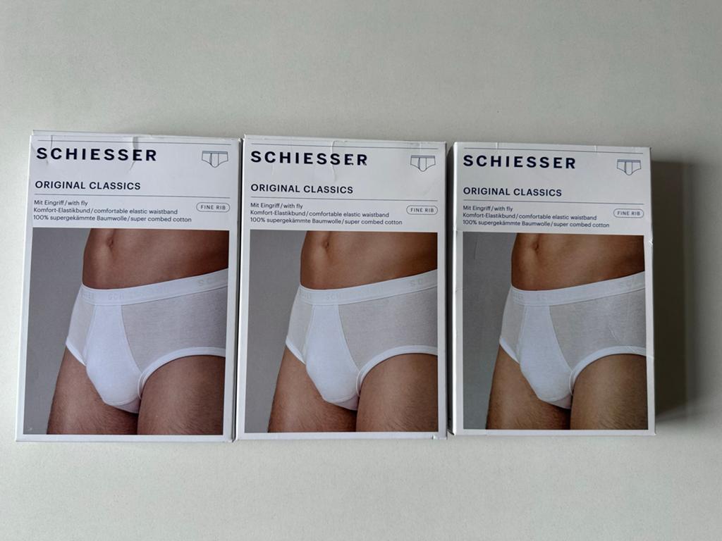 Schiesser heren ondergoed - 3 stuks - Nieuw, Ophalen of Verzenden, Blauw, Slip