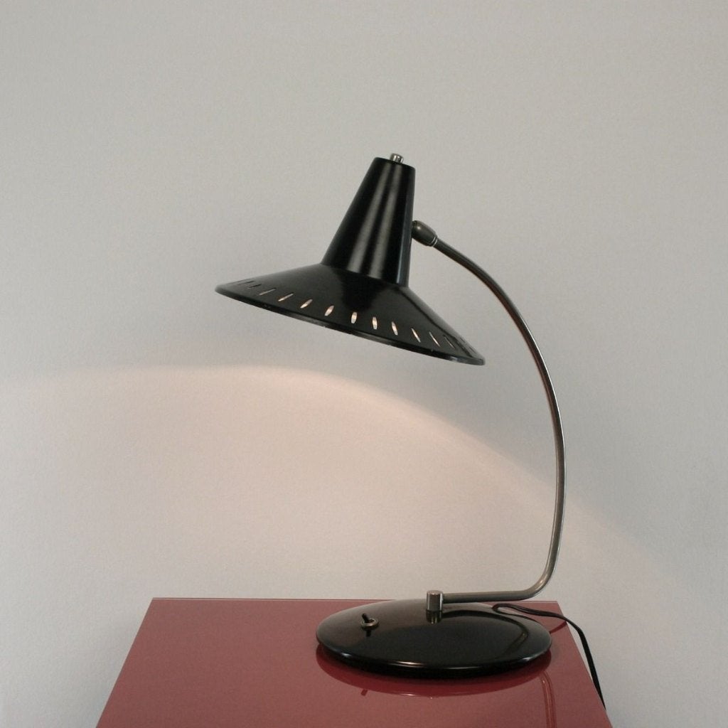 Bureaulamp- tafellamp Dutch Design van J. Hoogervorst, Overige merken, 44 cm, Zo goed als nieuw, Zwart