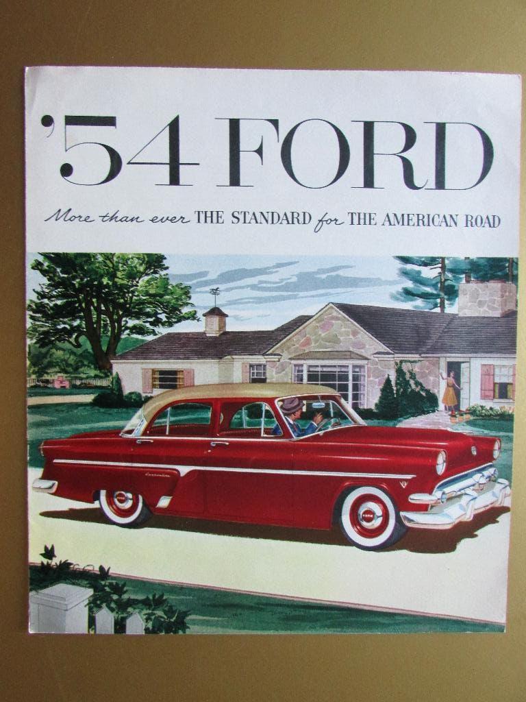 1954 Ford grote folder, Engels, Ophalen of Verzenden, Zo goed als nieuw, Ford