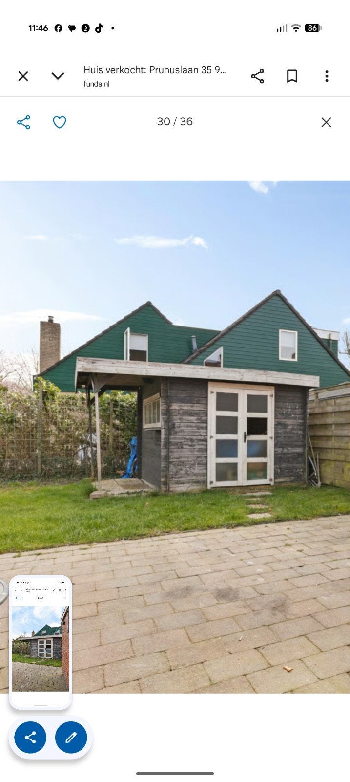 Houten schuur/tuinhuis gratis af te halen (dak is er af!), Tuin en Terras, Tuinhuizen, 250 tot 500 cm, Schuur, Ophalen of Verzenden
