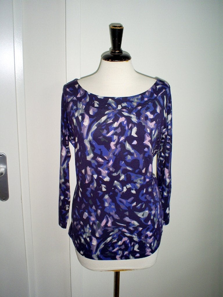 CLAUDIA STRATER top mt. M mooie print, Maat 38/40 (M), Zo goed als nieuw, Lange mouw, Claudia Strater