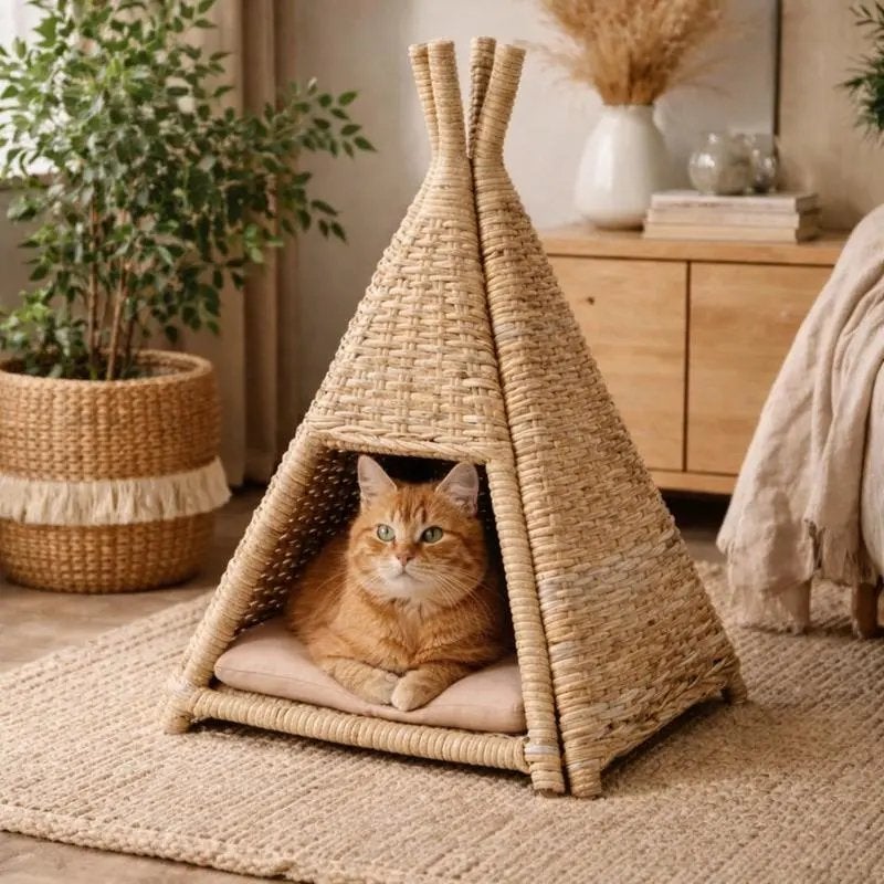 Tipi tent voor je kat met kussen, Ophalen, Zo goed als nieuw