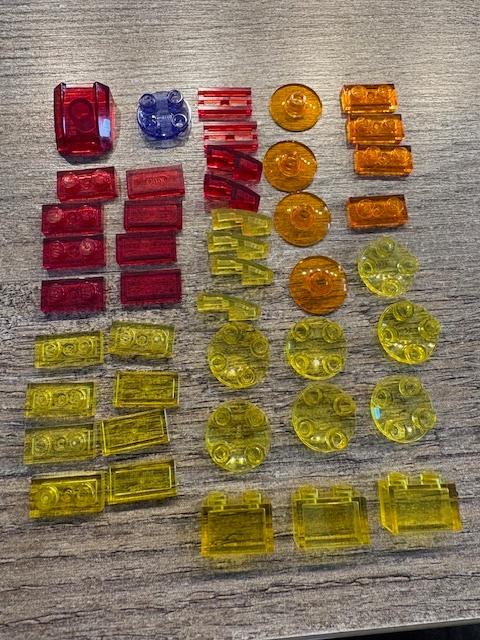 lego div. transparante kleuren (zie foto) samen voor 2 euro, Ophalen of Verzenden, Zo goed als nieuw, Losse stenen, Lego