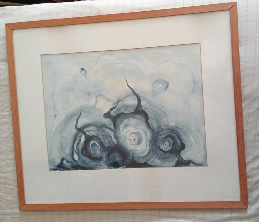 Abstracte compositie 1974 gesigneerd, Antiek en Kunst, Kunst | Schilderijen | Abstract, Ophalen of Verzenden