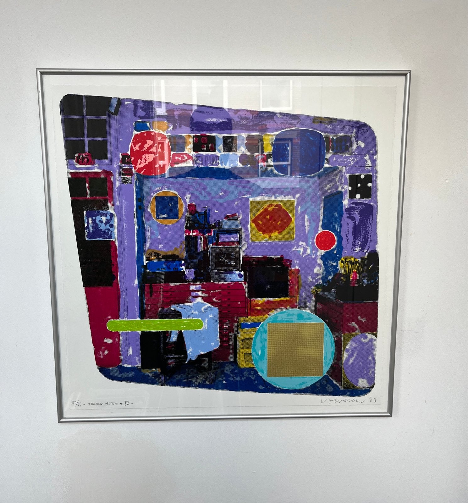 Jelis van Dolderen - Studio Astoria IV - Zeefdruk 2003, Antiek en Kunst, Kunst | Litho's en Zeefdrukken, Ophalen