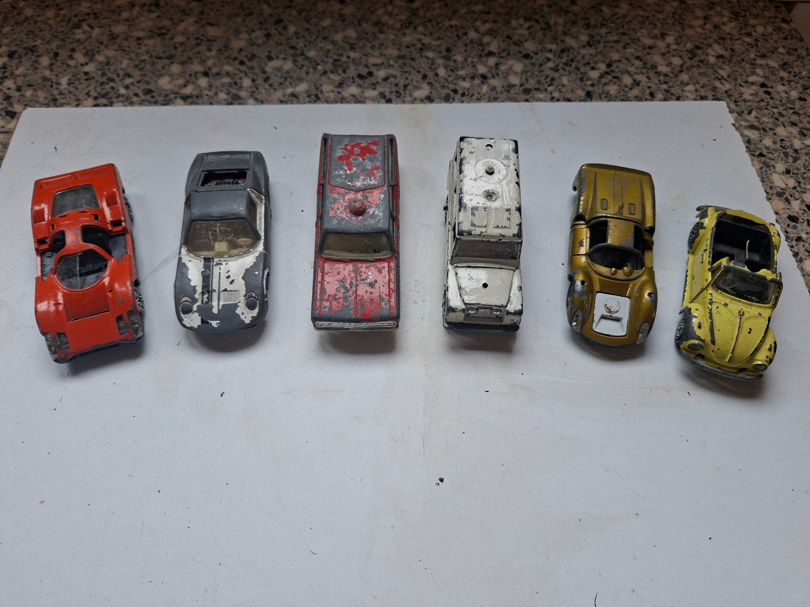 oude autootjes mebetoys politoys matchbox, Ophalen of Verzenden, Gebruikt, Auto, Matchbox