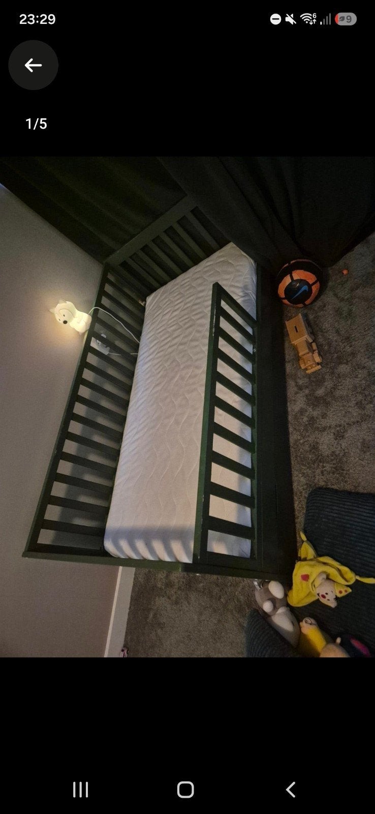 Kast en peuterbed merk  Petite Amélie (inclusief extra verf), Lattenbodem, Gebruikt, 70 tot 85 cm, 140 tot 160 cm