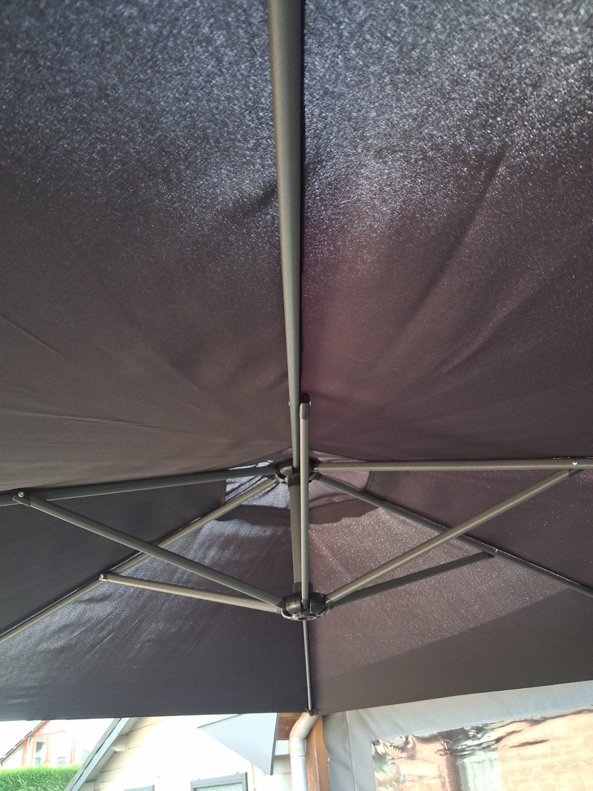Zweefparasol - Gebruikt maar in goede staat 3 meter breed, Ophalen, Kantelbaar, Gebruikt, 2 tot 3 meter