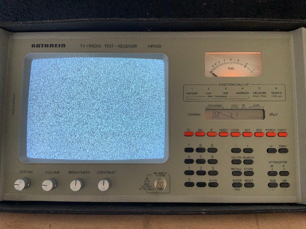 Kathrein MFK50 TV/Radio meetontvanger compleet, Telecommunicatie, Ophalen, Zo goed als nieuw, Zender en Ontvanger