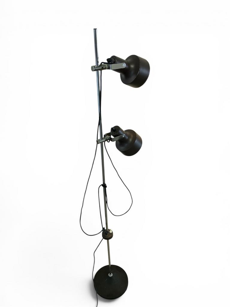 Bruine vintage Anvia vloerlamp met twee lichtbronnen, Antiek en Kunst, Ophalen