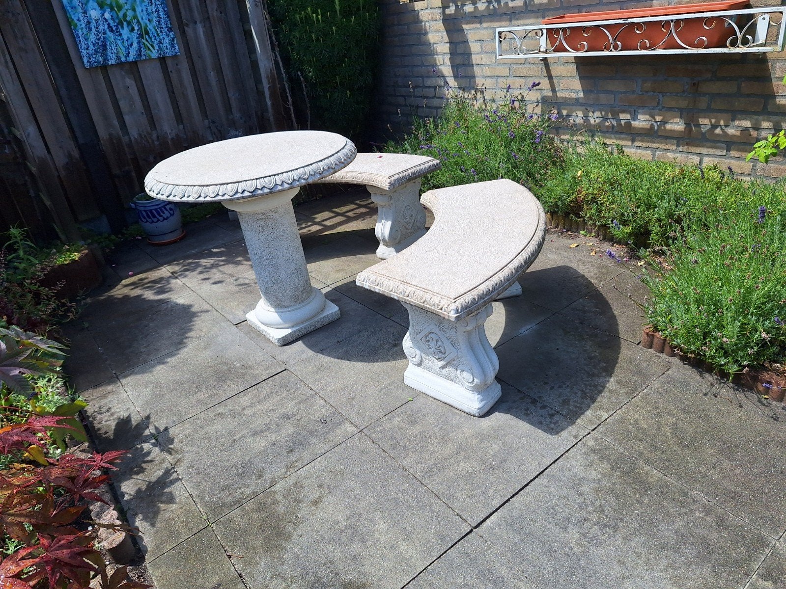 zwaar tuinset, Ophalen, Gebruikt, 4 zitplaatsen, Tuinset