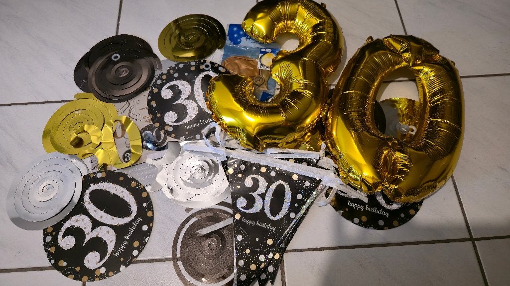 Versiering 30 jaar, Hobby en Vrije tijd, Ophalen of Verzenden, Gebruikt, Versiering, Verjaardag