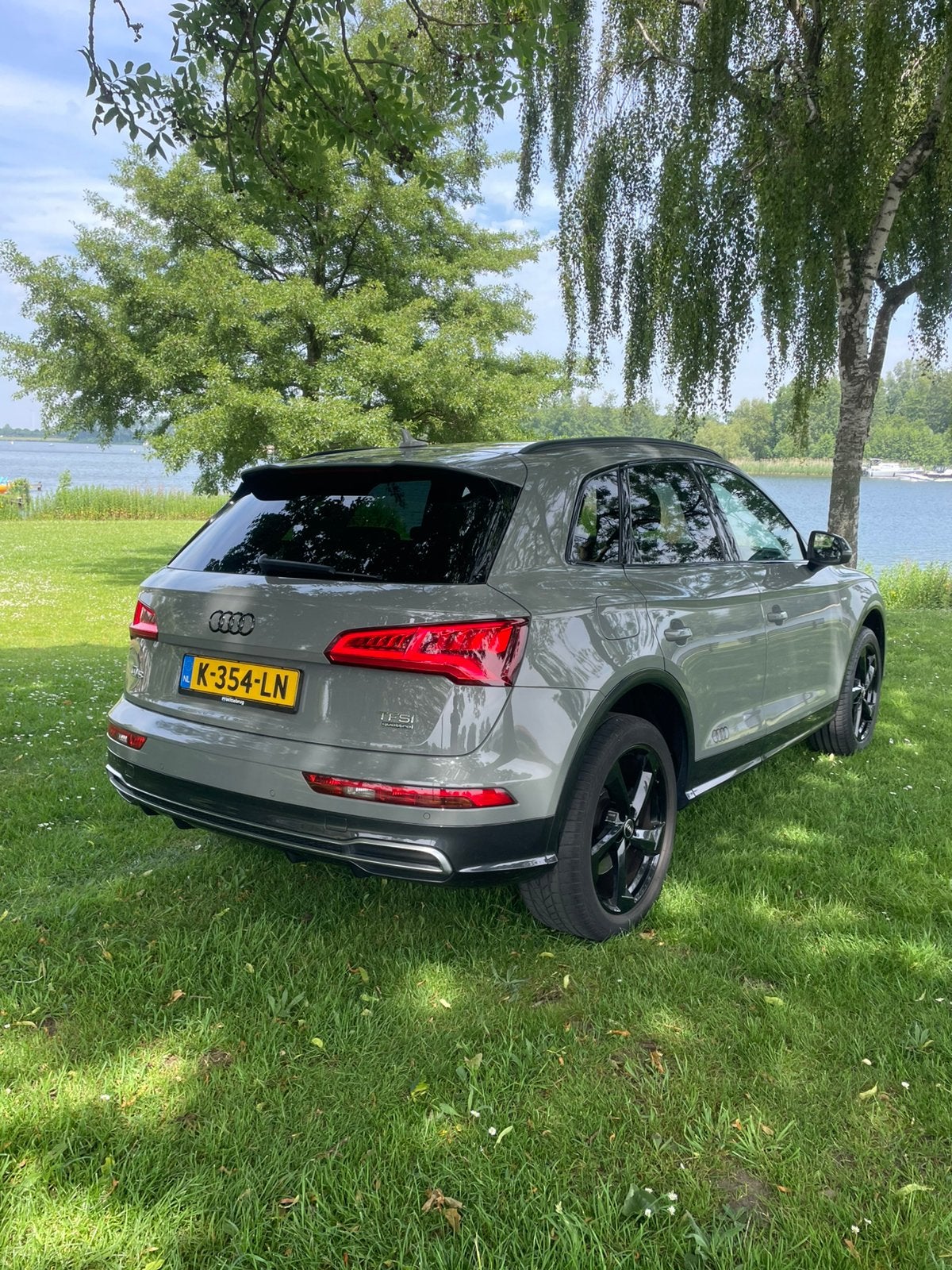 Audi Q5 2.0 Tfsi Quattro 252pk S Tronic vol leer.head upp, Auto's, Audi, 4 cilinders, Lichtsensor, Particulier, SUV of Terreinwagen