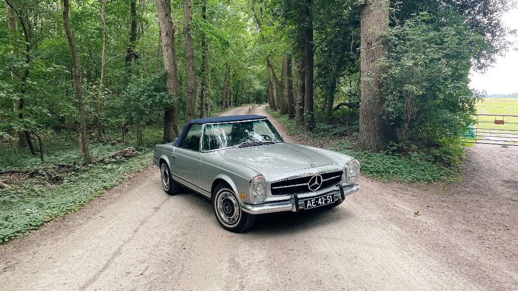 Mercedes-Benz SL 1970 Grijs, Auto's, Mercedes-Benz, Cabriolet, Particulier, SL, Zilver of Grijs