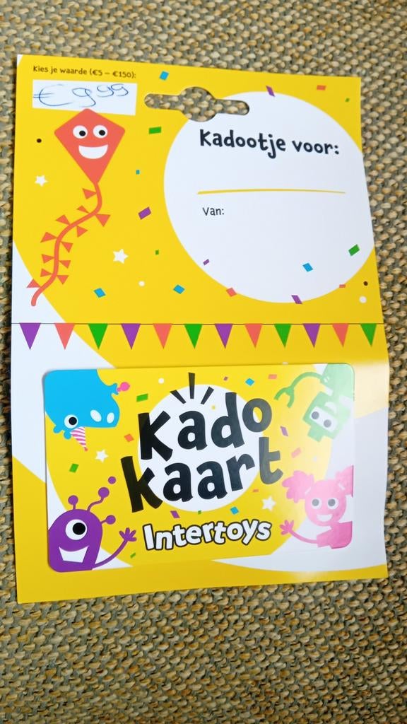 Interroys cadeau kaart van 10 euro, Eén persoon