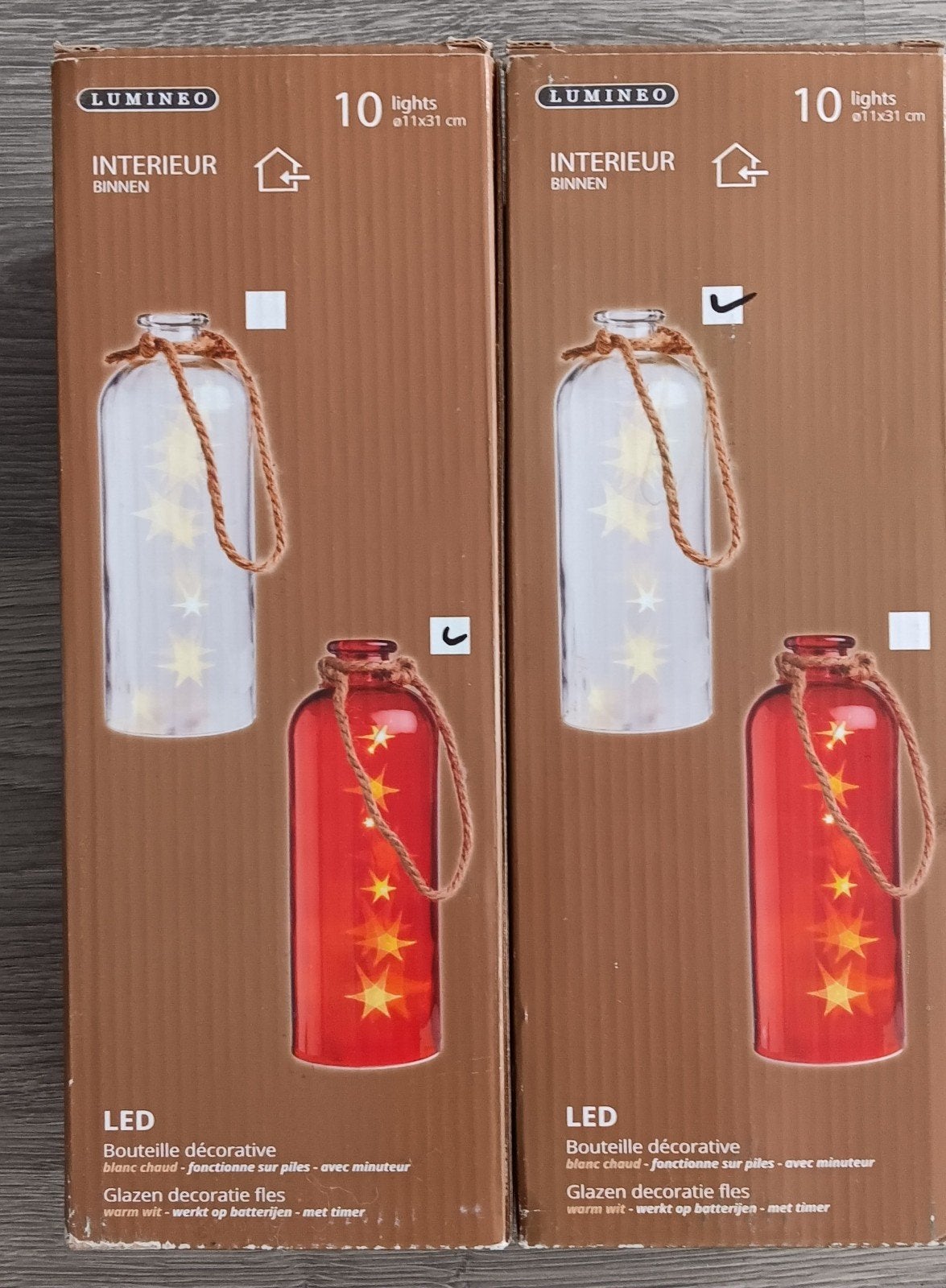 Glazen decoratie fles Nieuw, Diversen, Kerst, Ophalen, Nieuw