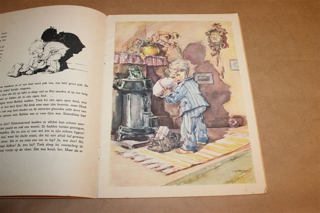 St. Nicolaas — Vertelling met 8 Kleurenplaten Vintage 1948, Gebruikt, -, -, Ophalen of Verzenden