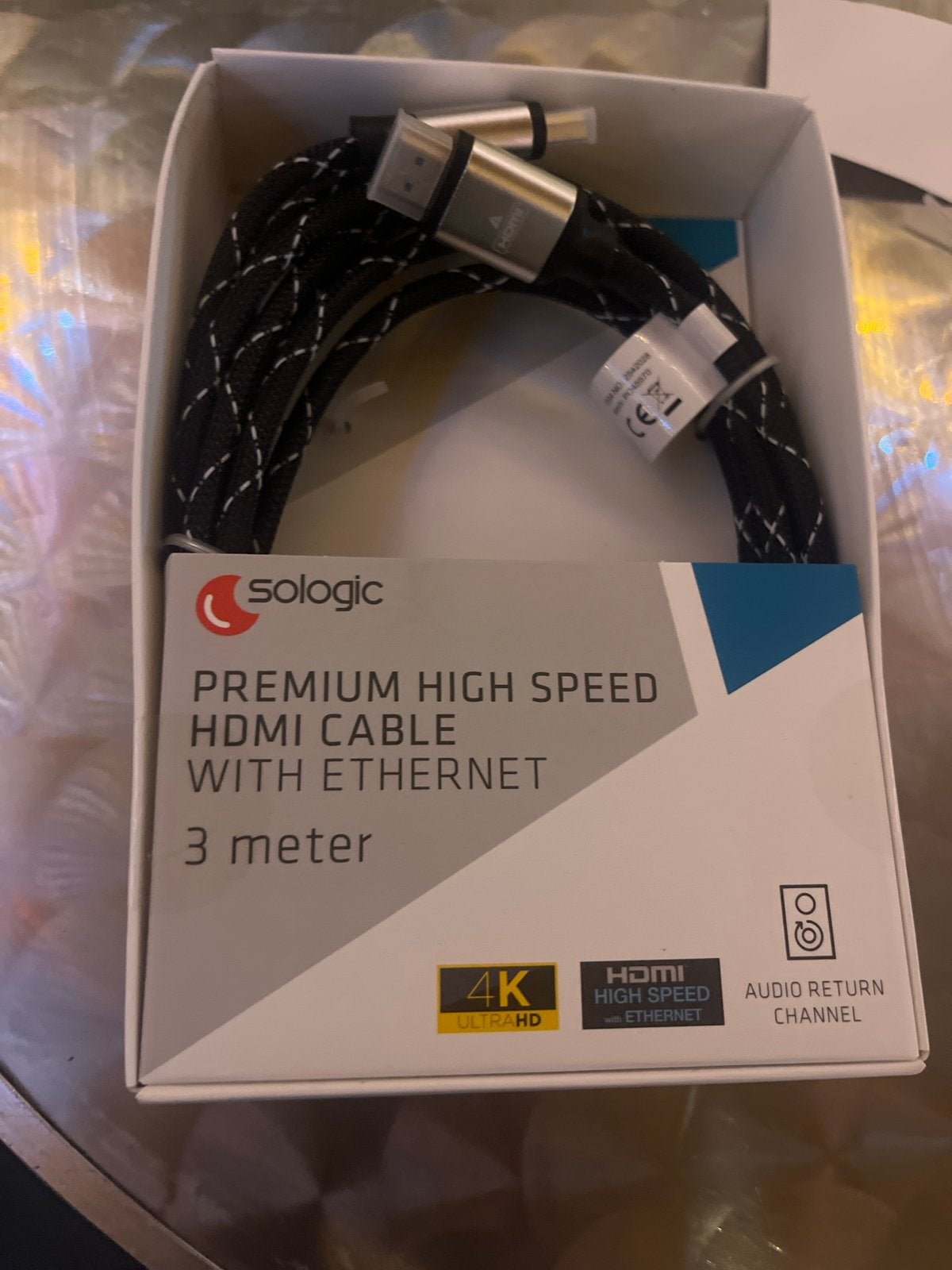 Sologic Premium High Speed HDMI Kabel met Ethernet - 3 meter, Ophalen of Verzenden, Nieuw, 2 tot 5 meter, HDMI-kabel