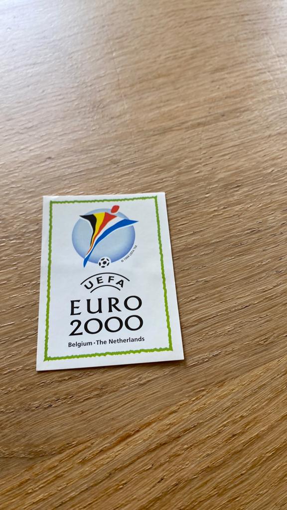Panini euro 2000 nummer 1, Ophalen of Verzenden, Zo goed als nieuw, Buitenlandse clubs, Poster, Plaatje of Sticker