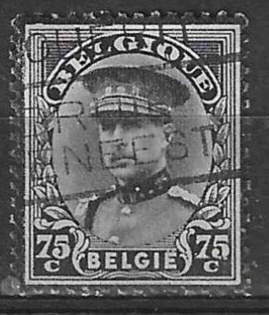 Belgie 1934 - Yvert/OBP 384 - Koning Albert I met kepi (ST), Verzenden, Gestempeld, Koninklijk huis