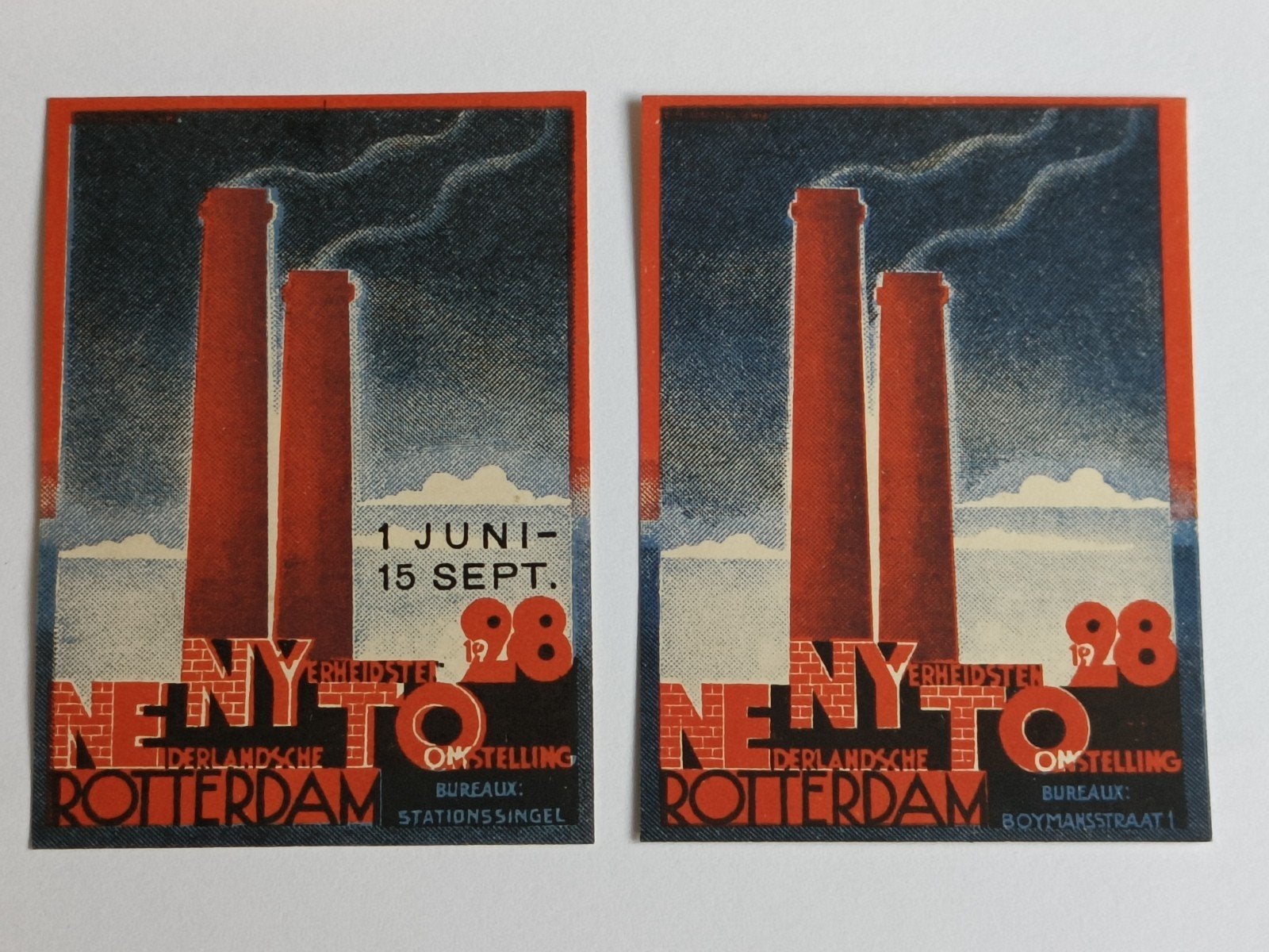 CASSANDRE , NENYTO 1928, ROTTERDAM, SLUITZEGELS, Ophalen of Verzenden, Gebruikt, Overige typen