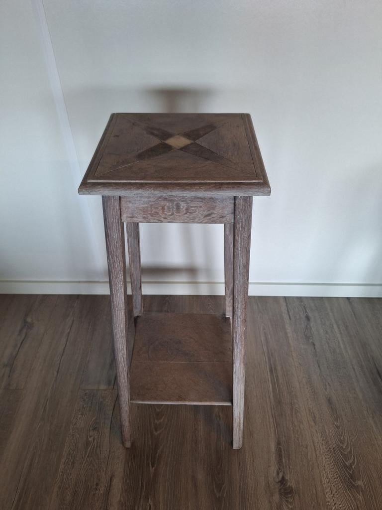 Te koop mooi eiken plantentafeltje with wash, Ophalen, Gebruikt