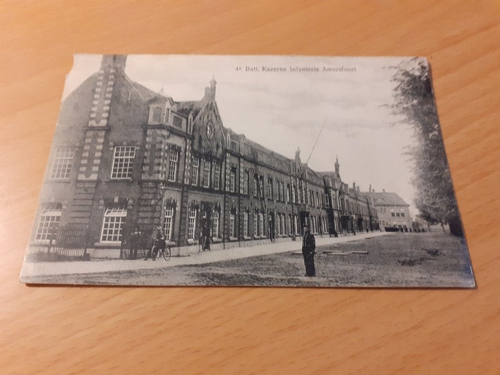 Amersfoort  4e Batt. Kazerne Infanterie  1915 militair, Ophalen of Verzenden, Voor 1920, Gelopen, Utrecht