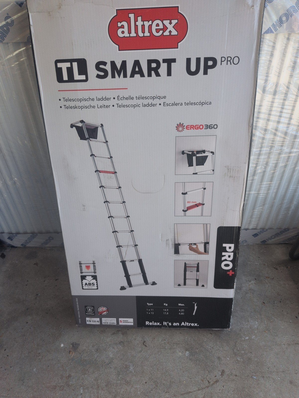 Altrex TL Smart Up Pro Telescopische Ladder 1x13, Doe-het-zelf en Verbouw, Ladders en Trappen, Ophalen of Verzenden, Nieuw, 4 meter of meer