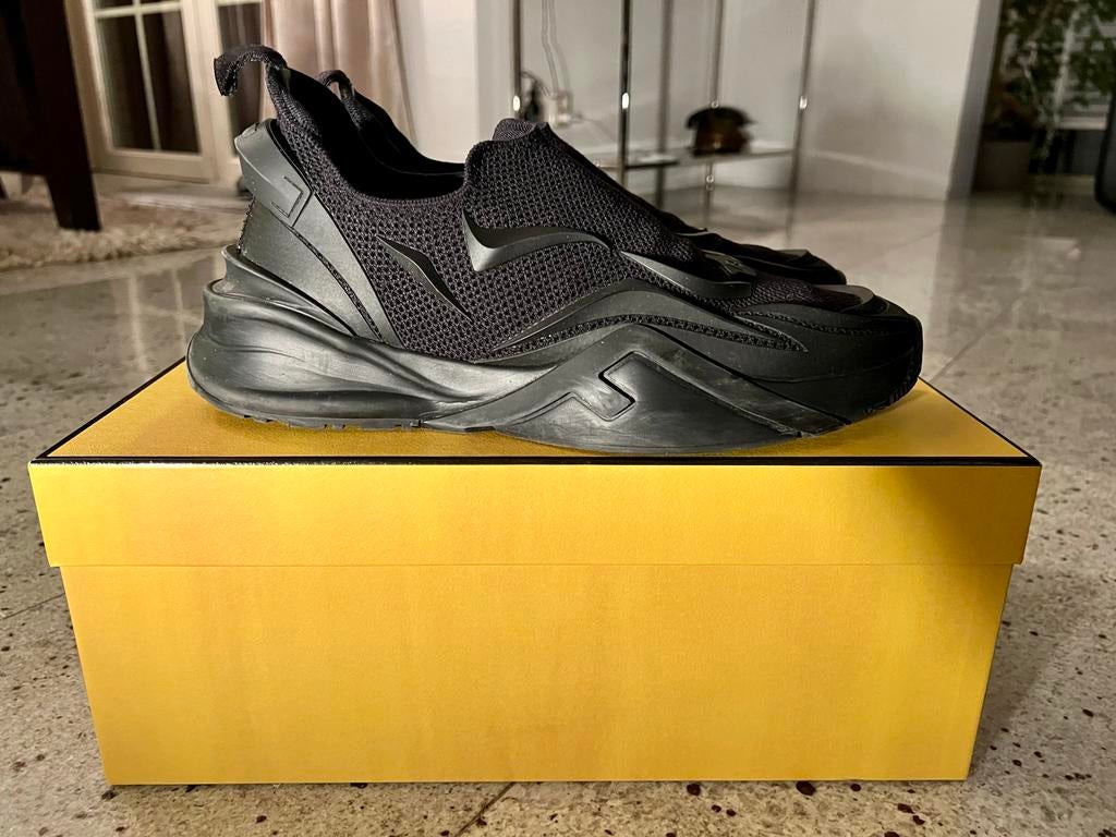 Fendi Flow Sneakers Zwart - Maat 43 (origineel), Kleding | Heren, Schoenen, Zwart, Ophalen of Verzenden, Sneakers of Gympen, Zo goed als nieuw