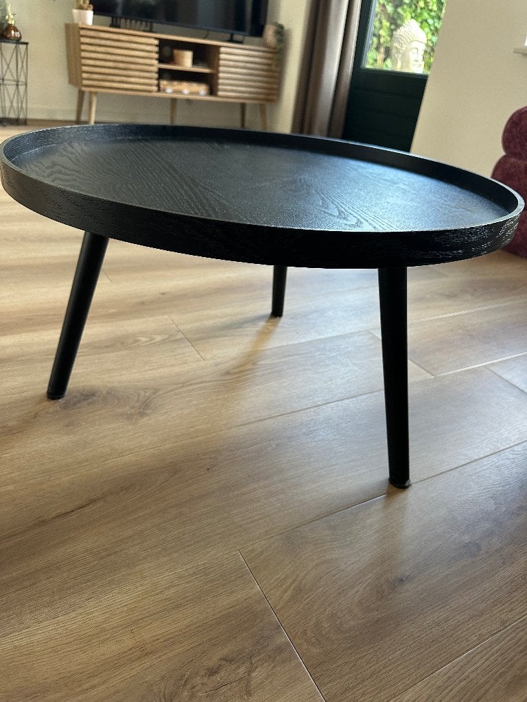 Woood bijzettafel large, Ophalen, Minder dan 55 cm, Rond, Zo goed als nieuw
