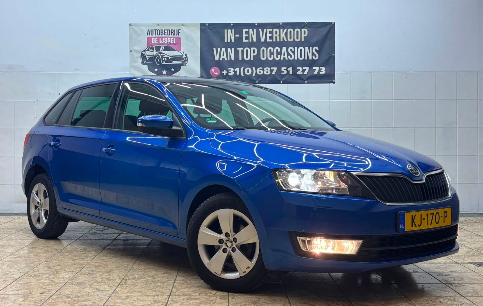 Skoda Rapid Spaceback 1.2 TSI Greentech JOY/2DE Eigen/Top St, Auto's, Gebruikt, Blauw, 49 €/maand, Origineel Nederlands
