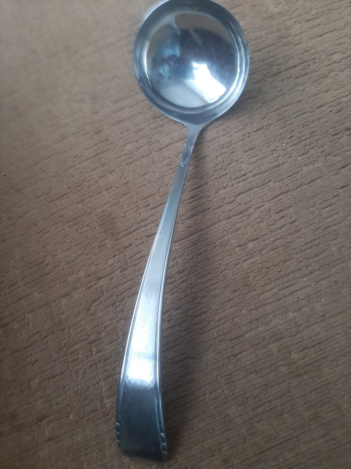 Zilveren soeplepel met elegant design, Ophalen of Verzenden