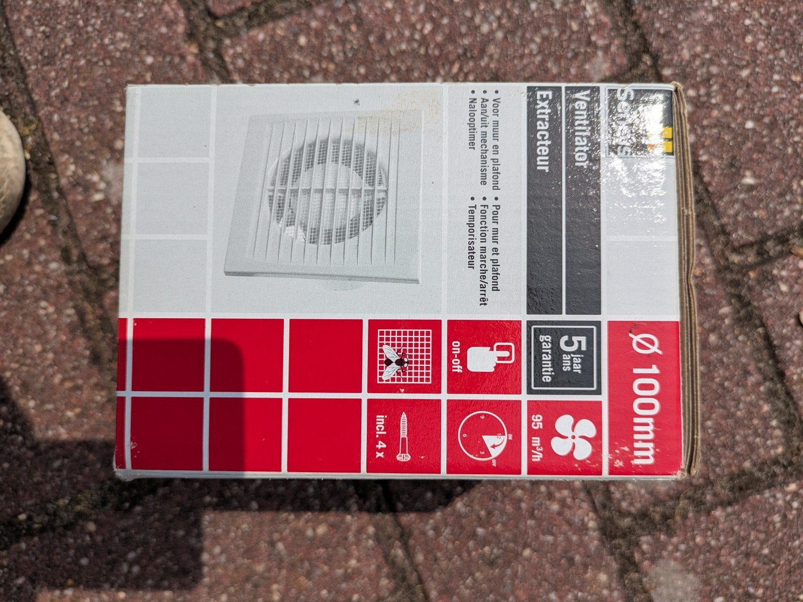 Sencys ventilator badkamer/wc met nalooptimer, nieuw in doos, Doe-het-zelf en Verbouw, Ventilatie en Afzuiging, Ophalen of Verzenden