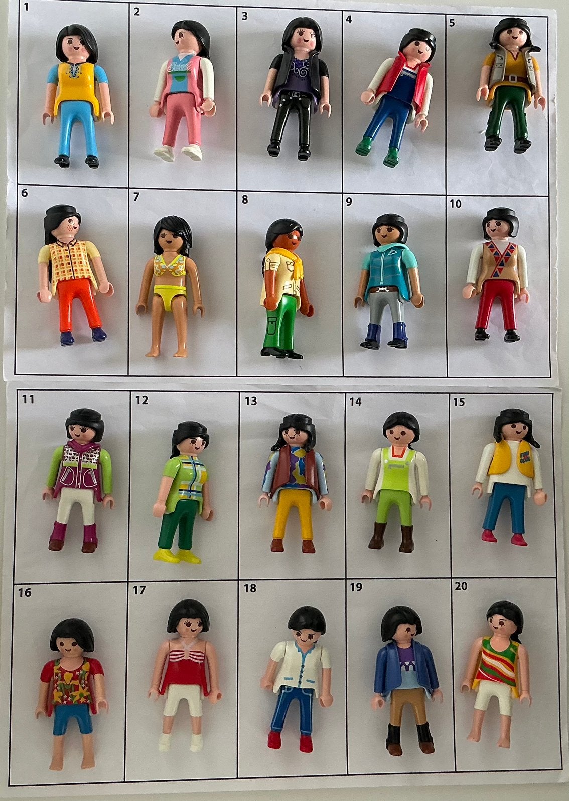 Playmobil vrouwtjes zwart haar (B), Kinderen en Baby's, Ophalen of Verzenden, Gebruikt, Losse onderdelen, Figuren
