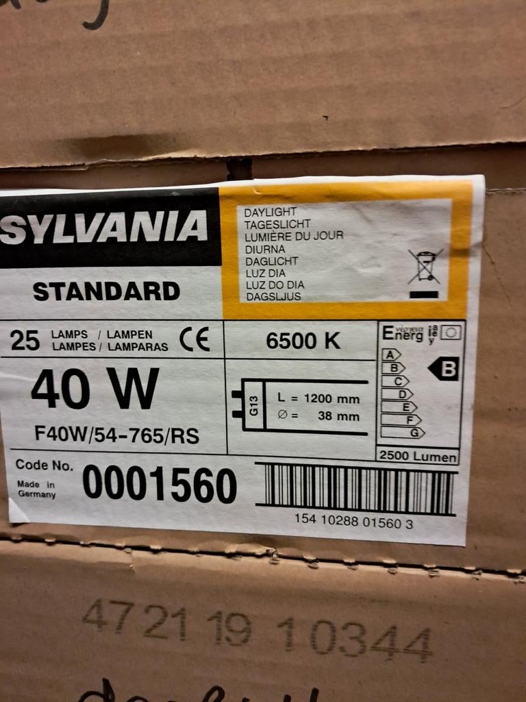 Sylvania TL buizen 40 watt/640 doos 25 stuks, Ophalen, Nieuw, Minder dan 50 watt