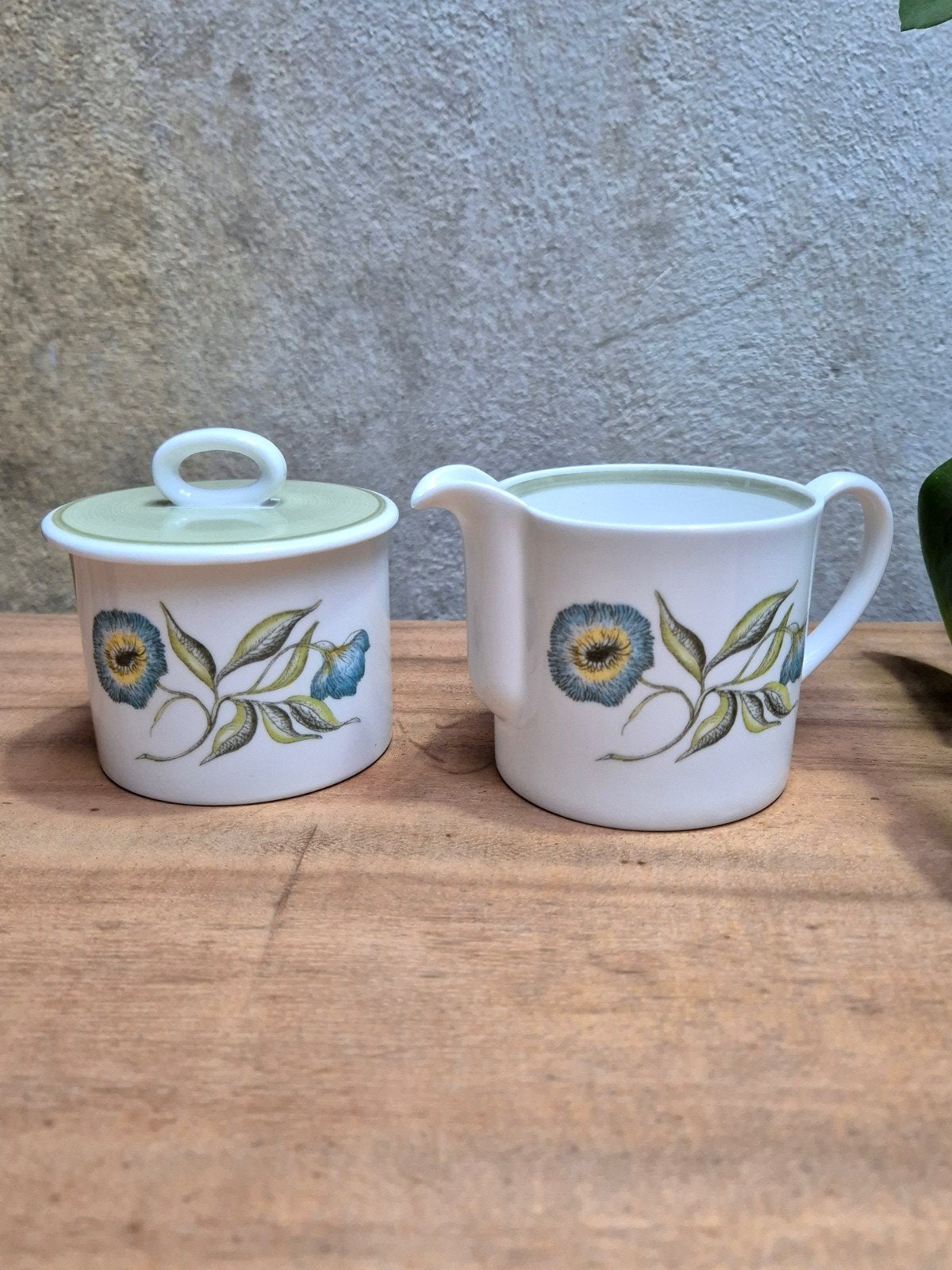 Vintage Bone China Melkkan en Suikerpot - Royal Grafton, Ophalen of Verzenden
