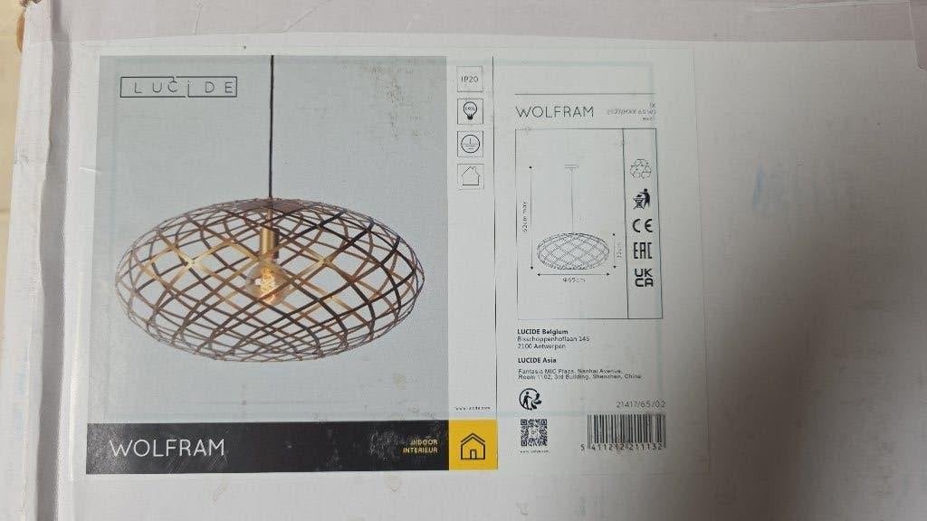 Lucide Wolfram hanglamp 65cm 1x E27 Brons WEG=WEG, ., Lucide, Zo goed als nieuw, .