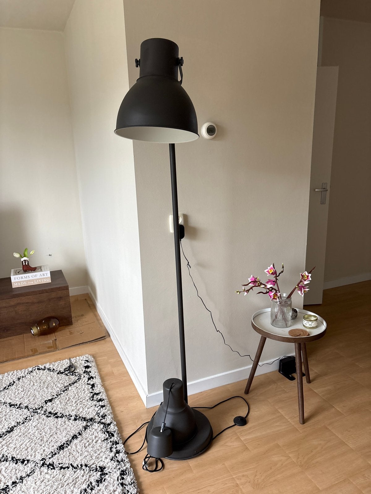 Set van 2 industriële lampen van IKEA, Huis en Inrichting, Lampen | Vloerlampen, Ophalen, Gebruikt, E27 (groot), Metaal