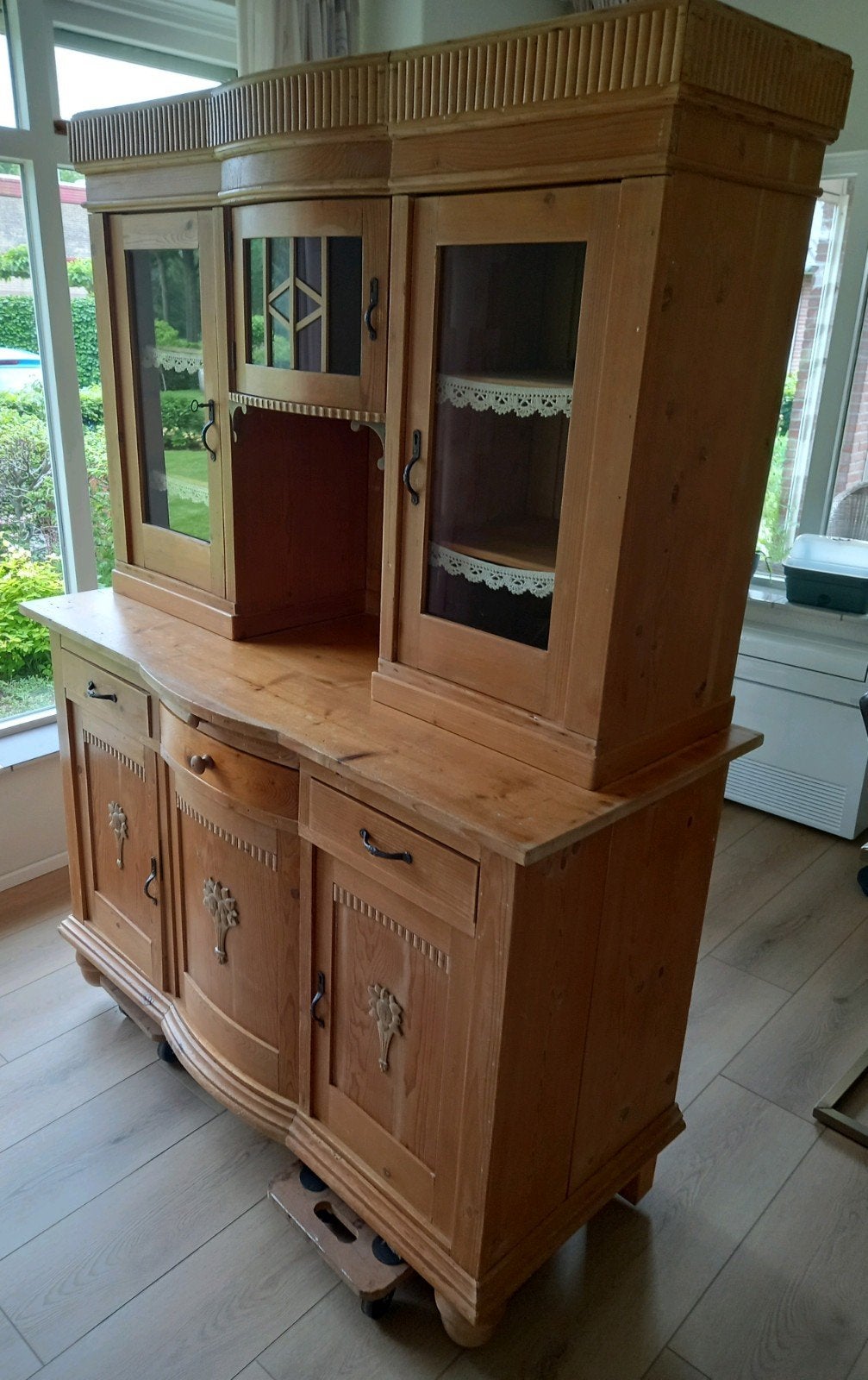 Brocante grenen kast, Huis en Inrichting, Kasten | Buffetkasten, Ophalen, Gebruikt, 100 tot 150 cm, Grenenhout