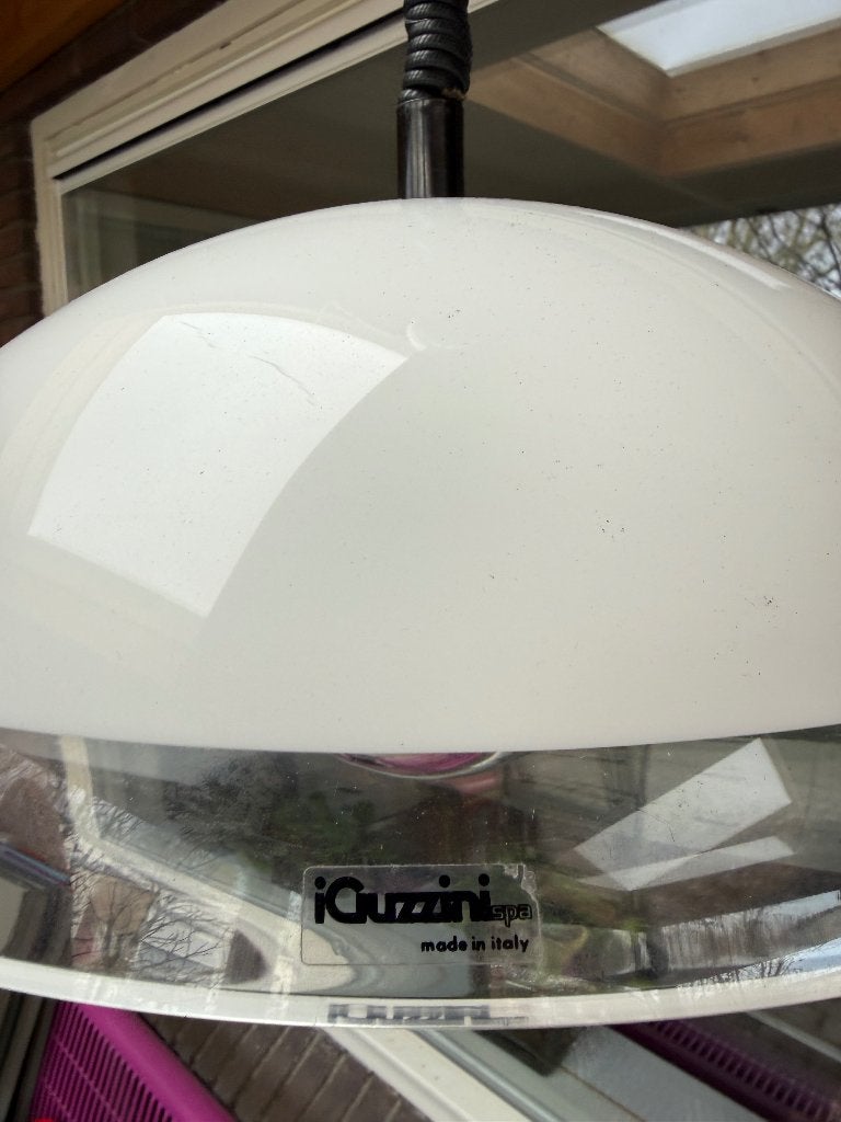 I Guzzini Baobab hanglamp Hoogteverstelbaar, Ophalen, Kunststof, Gebruikt, Vintage retro Italiaans