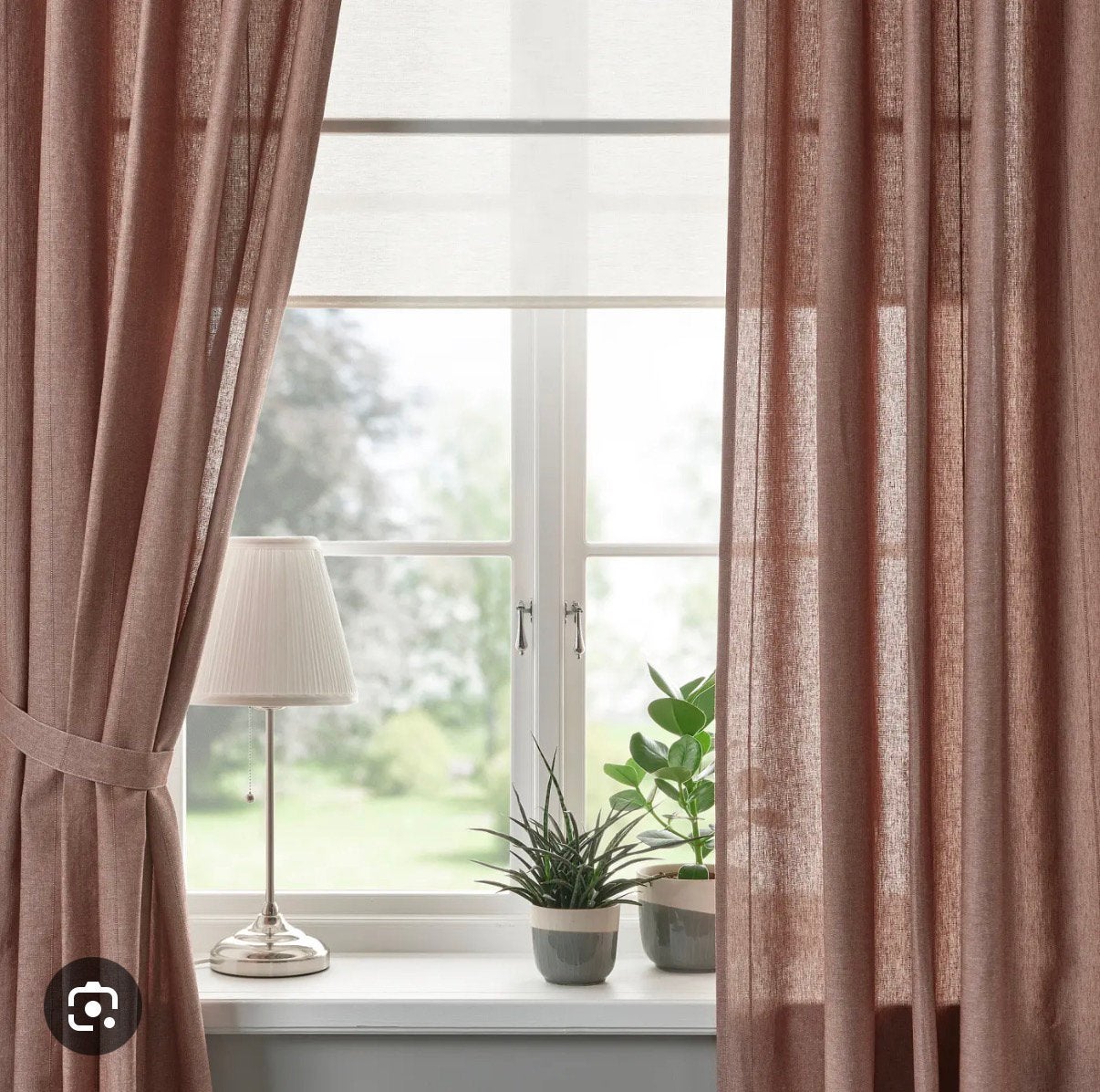GEZOCHT! Ikea Lenda Gordijnen Rood/Bruin, Huis en Inrichting, Stoffering | Gordijnen en Lamellen, Nieuw, 200 cm of meer, Bruin