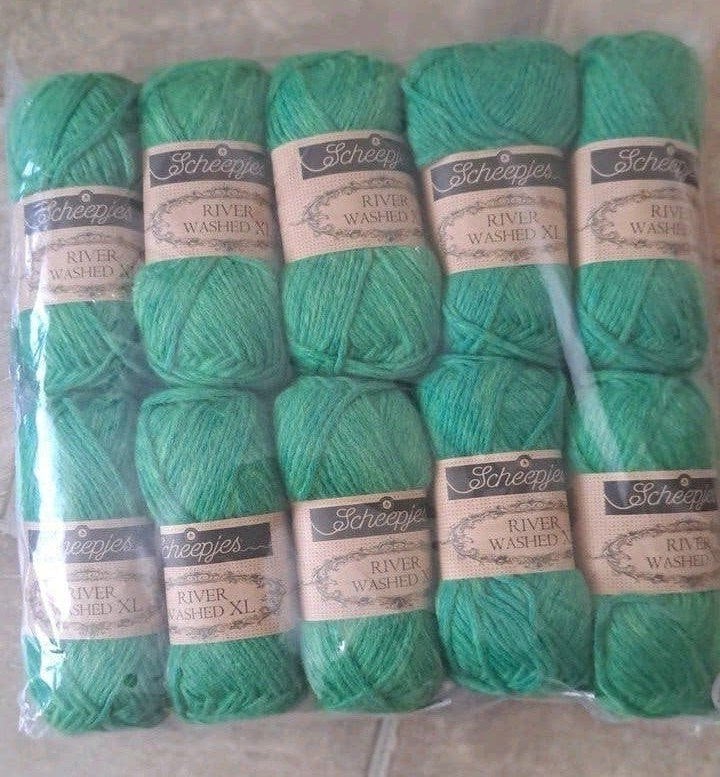Pakket Scheepjes Riverwashed XL - 10 bollen - Kleur Congo, Ophalen of Verzenden, Nieuw, Breien of Haken, Wol of Garen