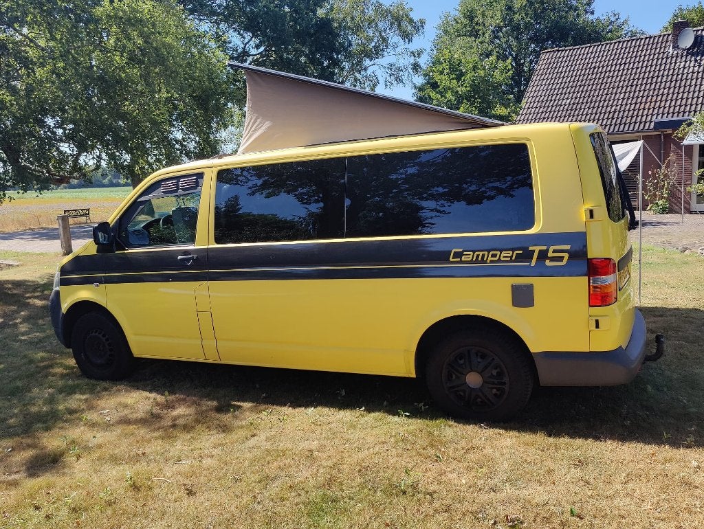 Volkswagen Transporter L2 T5 camper 2008 236.500 km 2.5 tdi, Chemisch toilet, Volkswagen, Luifel, Tot en met 2