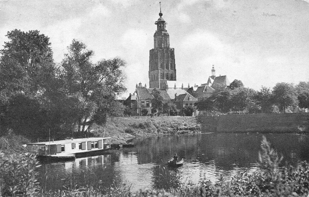 703-474-045 Zutphen Turfhaven met Groote Kerk, Ophalen of Verzenden, Voor 1920, Gelderland