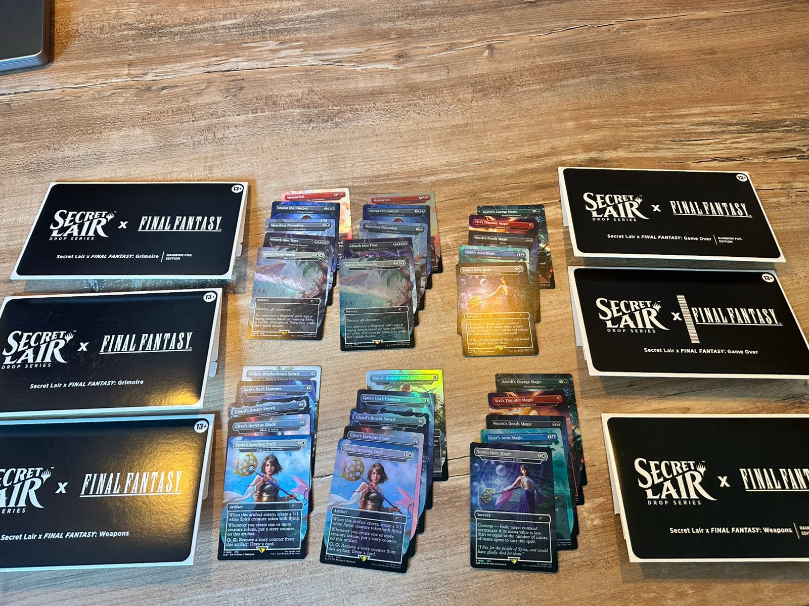 Complete Set Magic the Gathering Secret Lair Final Fantasy!, Ophalen of Verzenden, Zo goed als nieuw