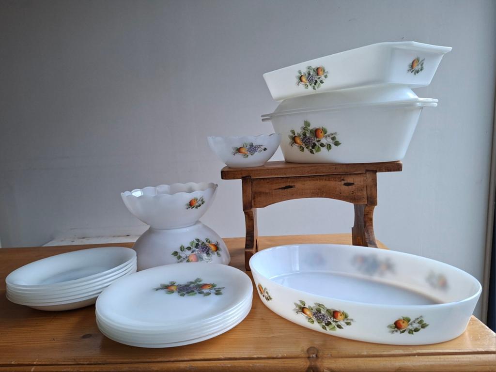 Vintage Arcopal France Fruits Servies - Diverse Stukken, Ophalen of Verzenden