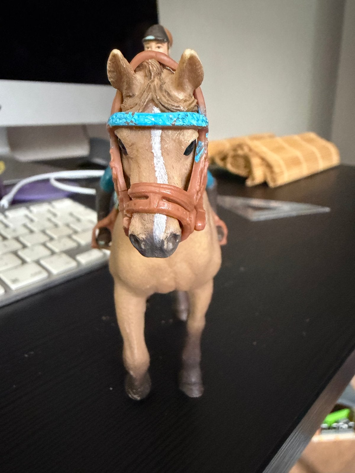 Schleich paard met ruiter en accessoires, Ophalen of Verzenden, Gebruikt, Jongen of Meisje